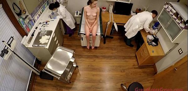  Innocent Shy Teen Lainey Examined By Doctor Tampa & Nurse Rose At GirlsGoneGyno.com Clinic - Part 3 of 4 - Gyno examination spread eagle in the stirrups